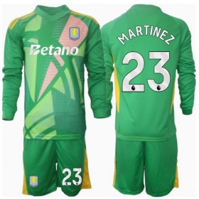 Aston Villa Emiliano Martinez #23 Torwart Heimtrikot 2024-25 Langarm (+ kurze hosen)